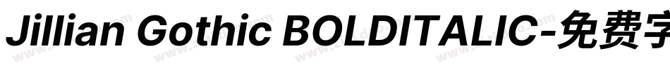 Jillian Gothic BOLDITALIC字体转换